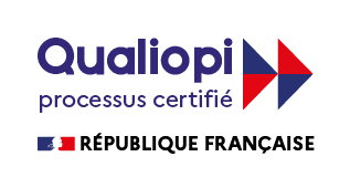 Logo certification Qualiopi pour organismes de formation secourisme.