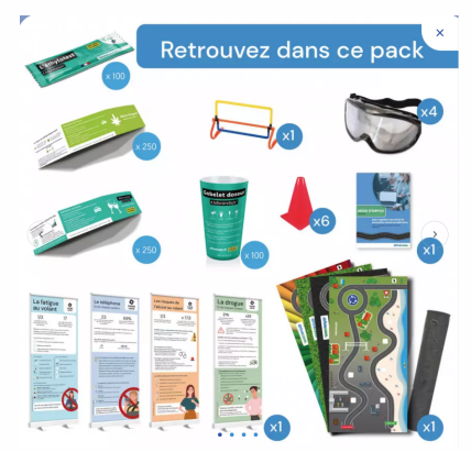 Pack matériel premium pour formateur en prévention et sécurité au travail.
