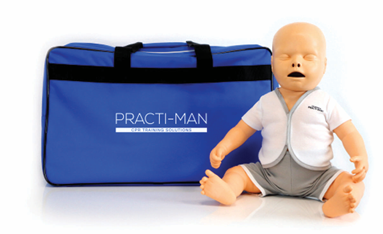 Mannequin de réanimation pédiatrique pour formation premiers secours bébé.